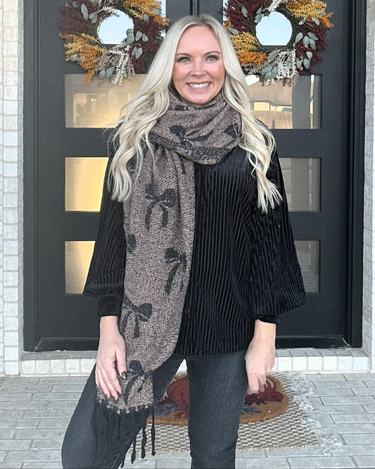 Bow Scarf - Black