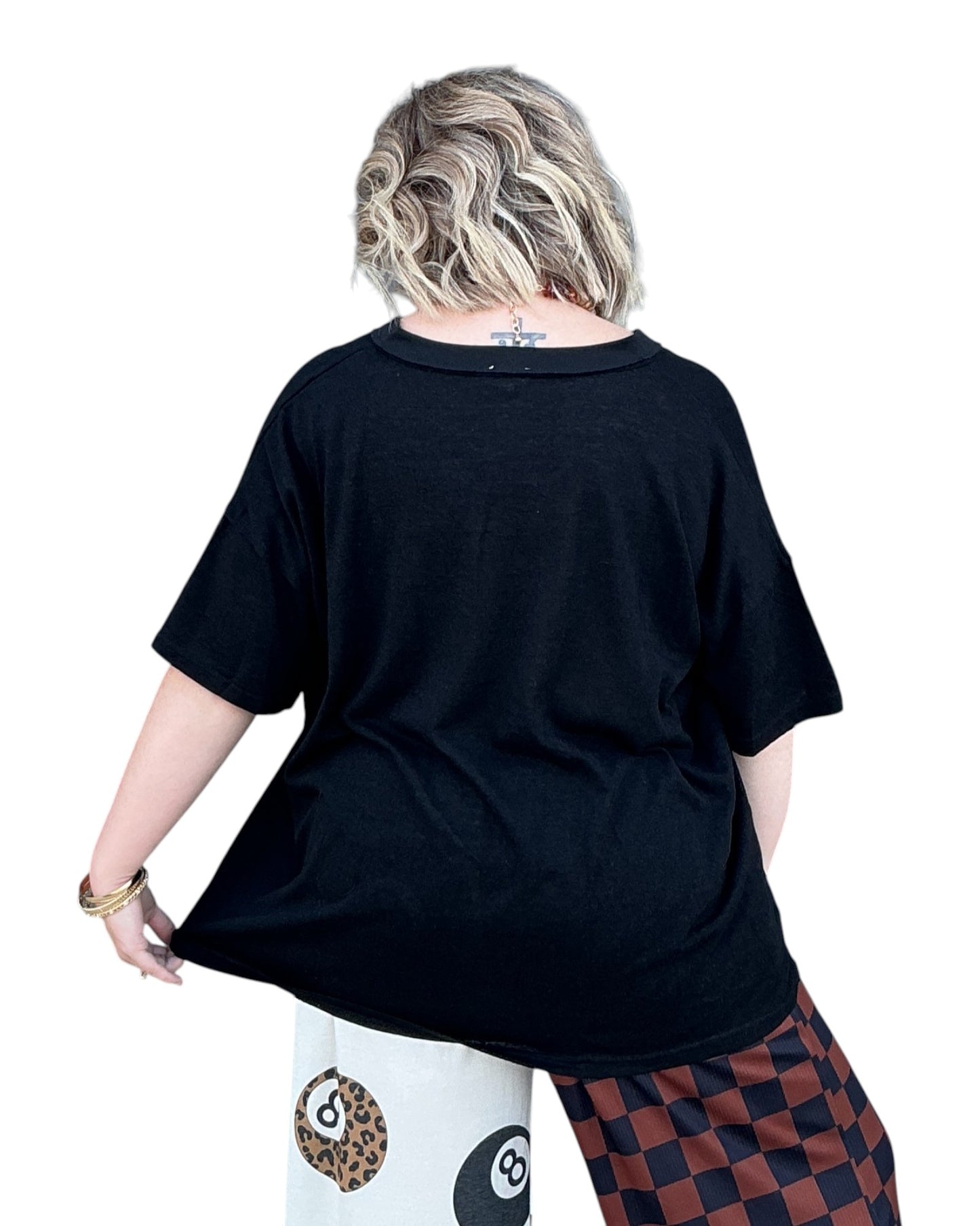 Sloane V-Neck Top - Black