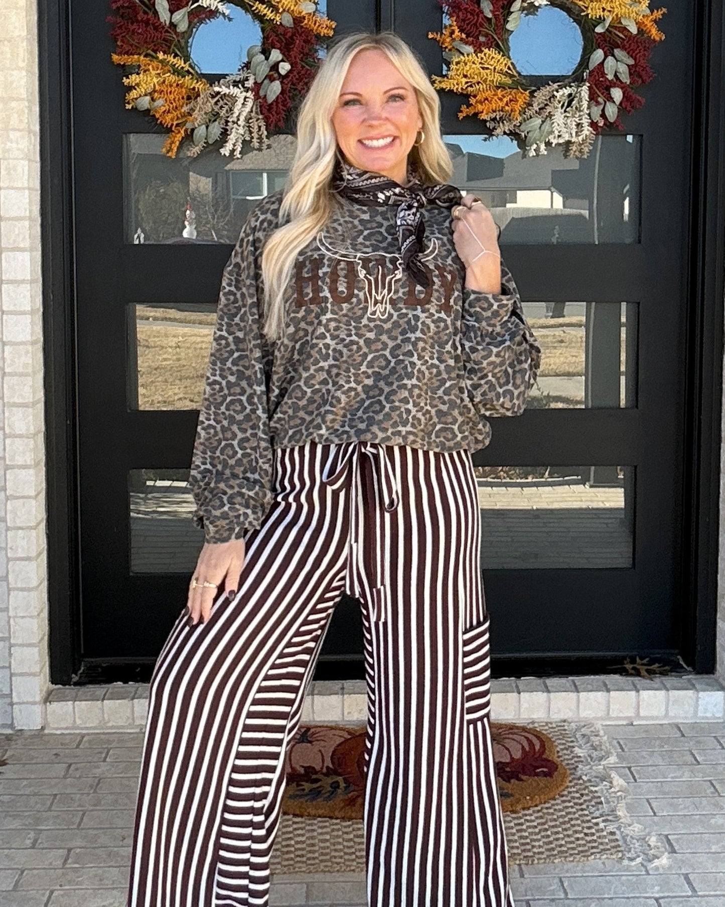 Howdy Leopard Pullover