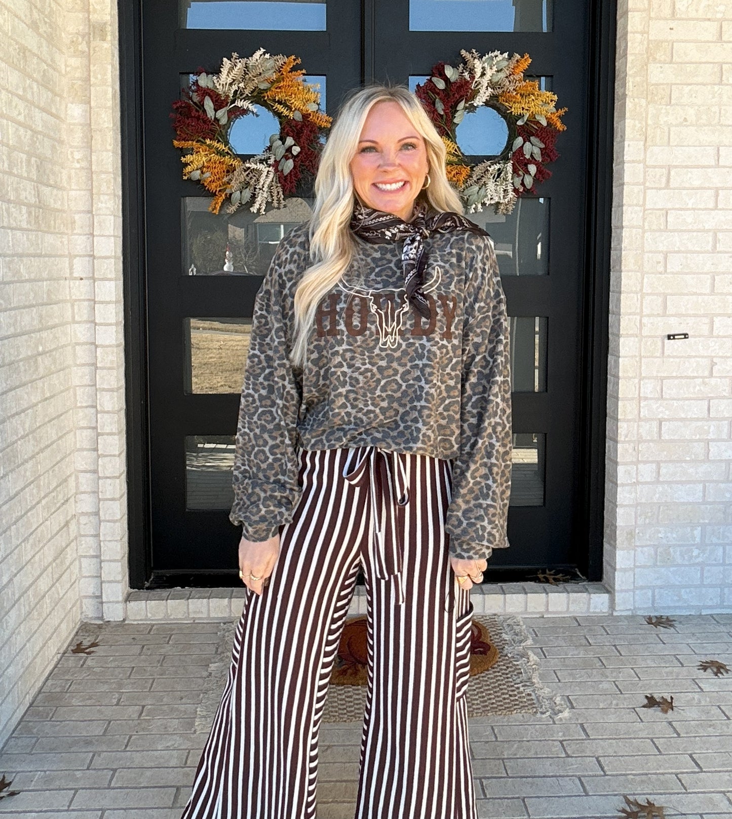 Howdy Leopard Pullover