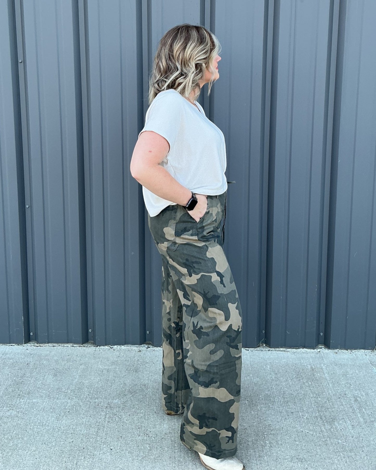 Pleated Drawstring Utility Trouser