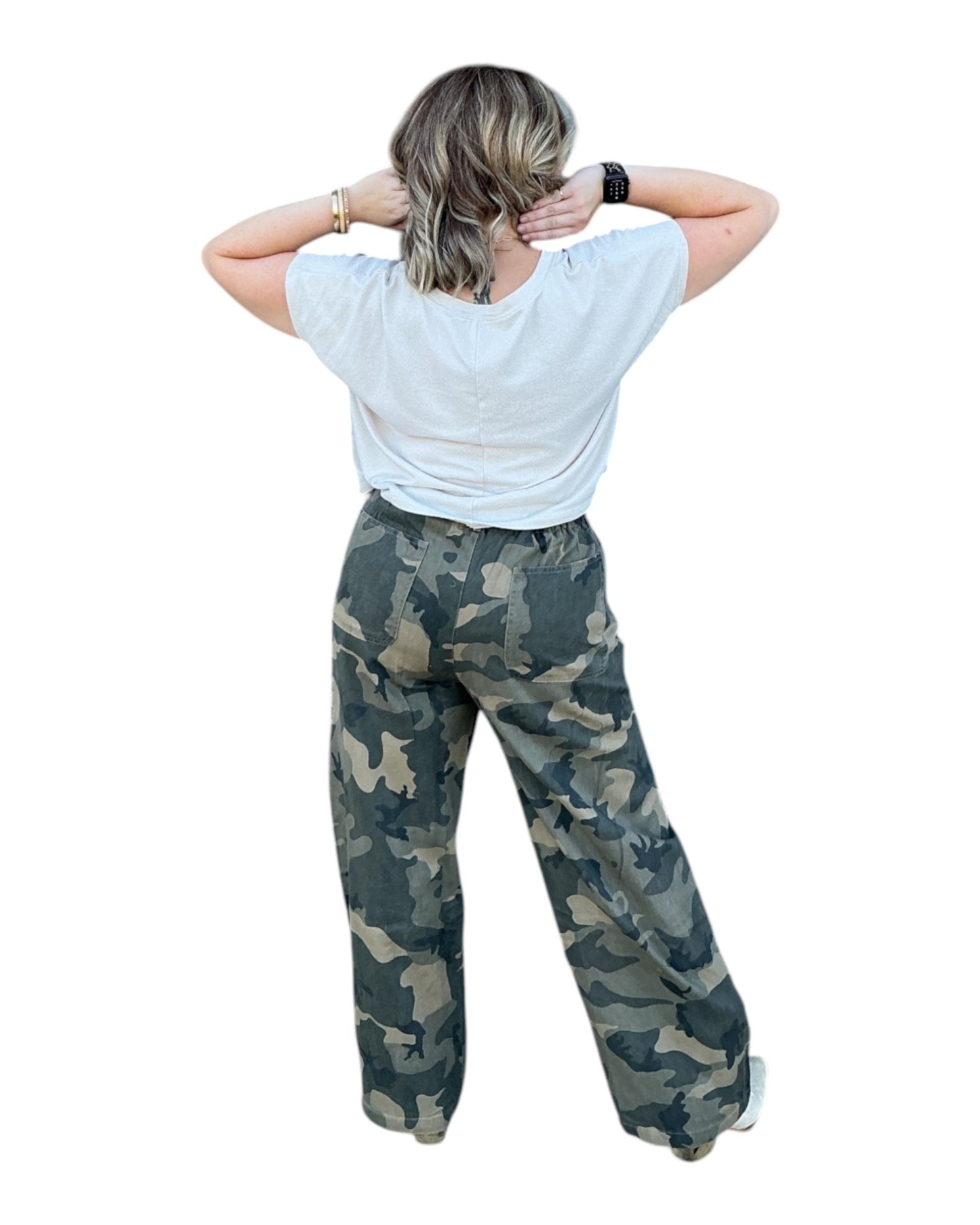 Pleated Drawstring Utility Trouser