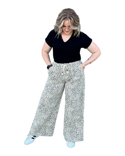 Spotted Print Drawstring Trouser