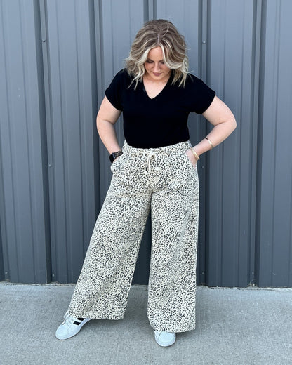 Spotted Print Drawstring Trouser