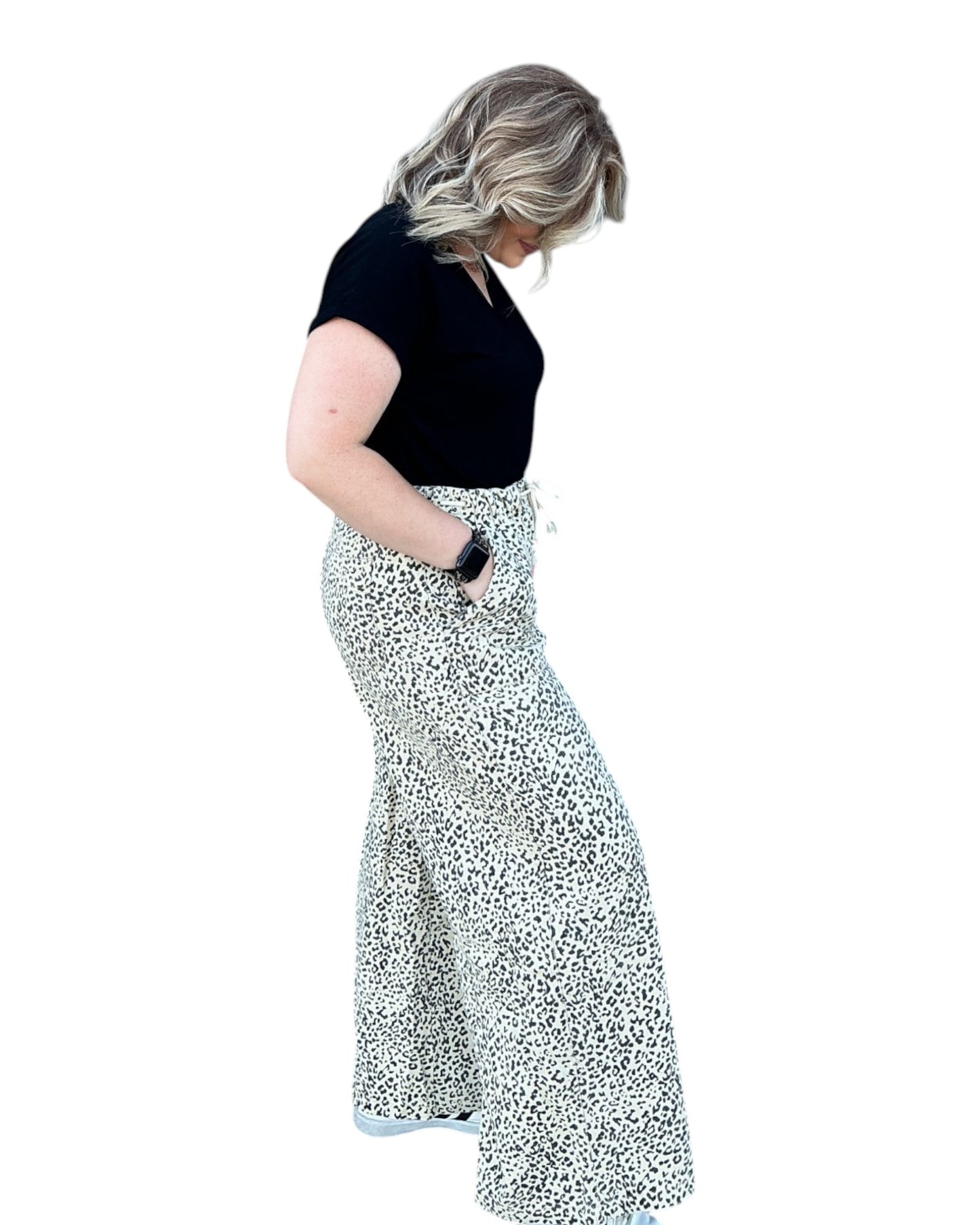 Spotted Print Drawstring Trouser