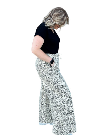 Spotted Print Drawstring Trouser