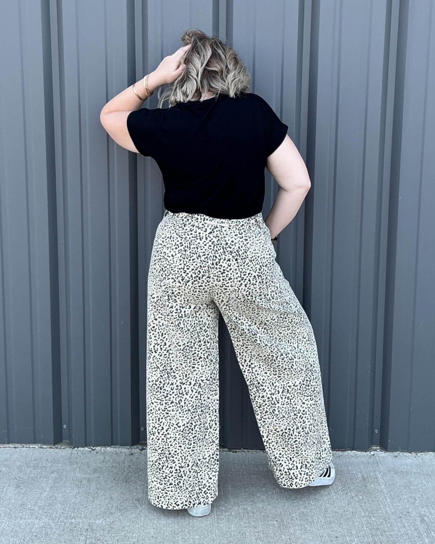 Spotted Print Drawstring Trouser