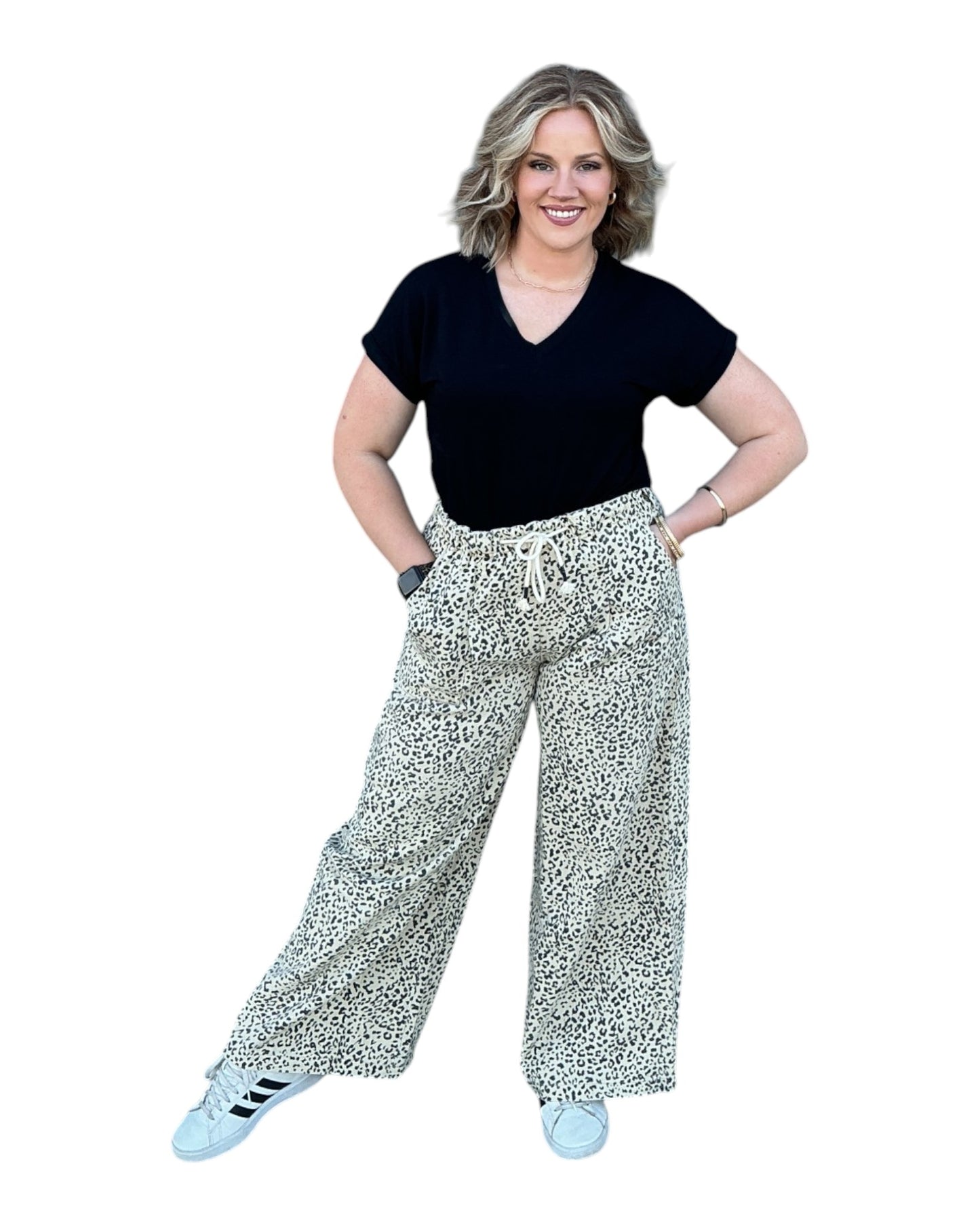 Spotted Print Drawstring Trouser