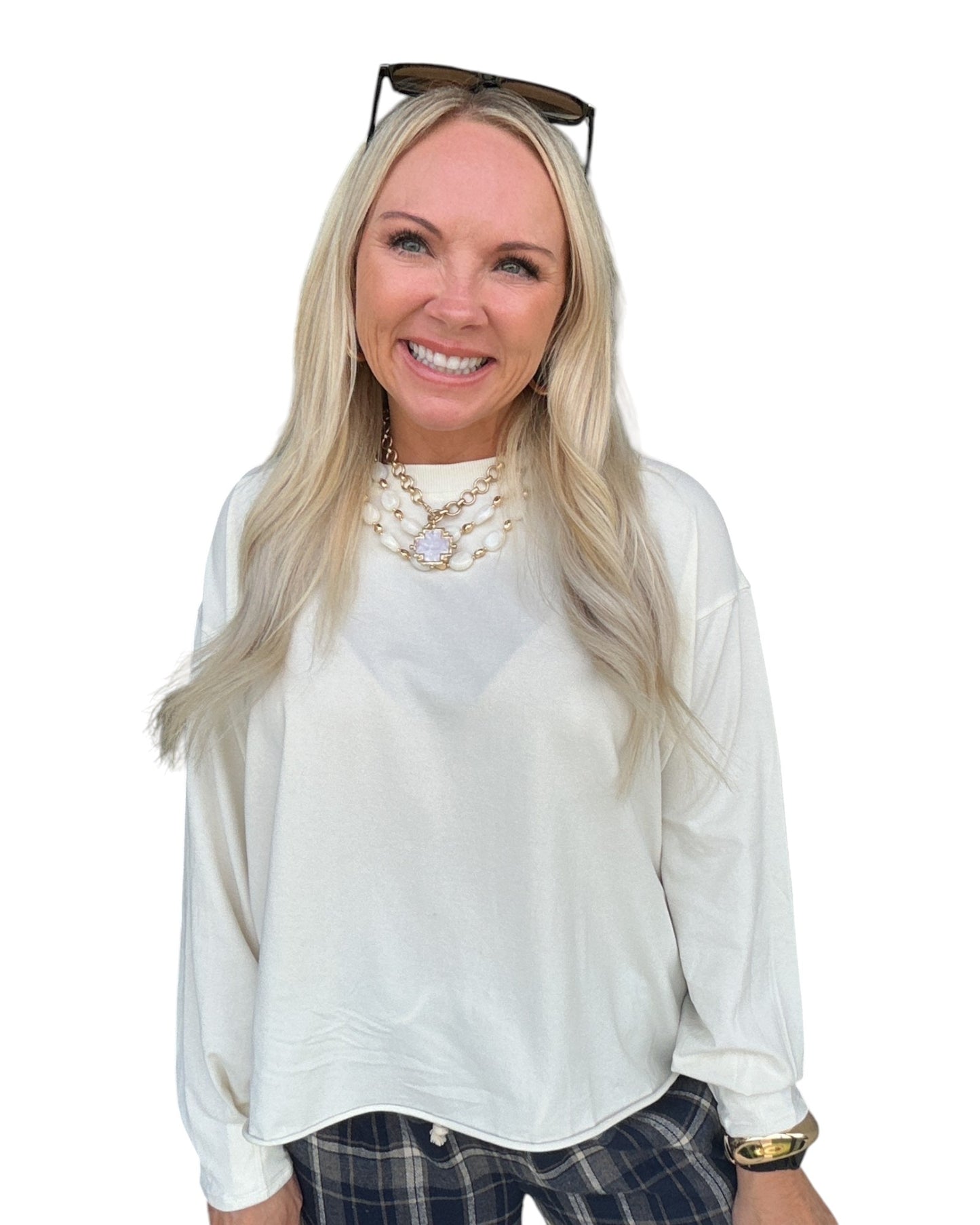 Easy Does It Long Sleeve - Cream