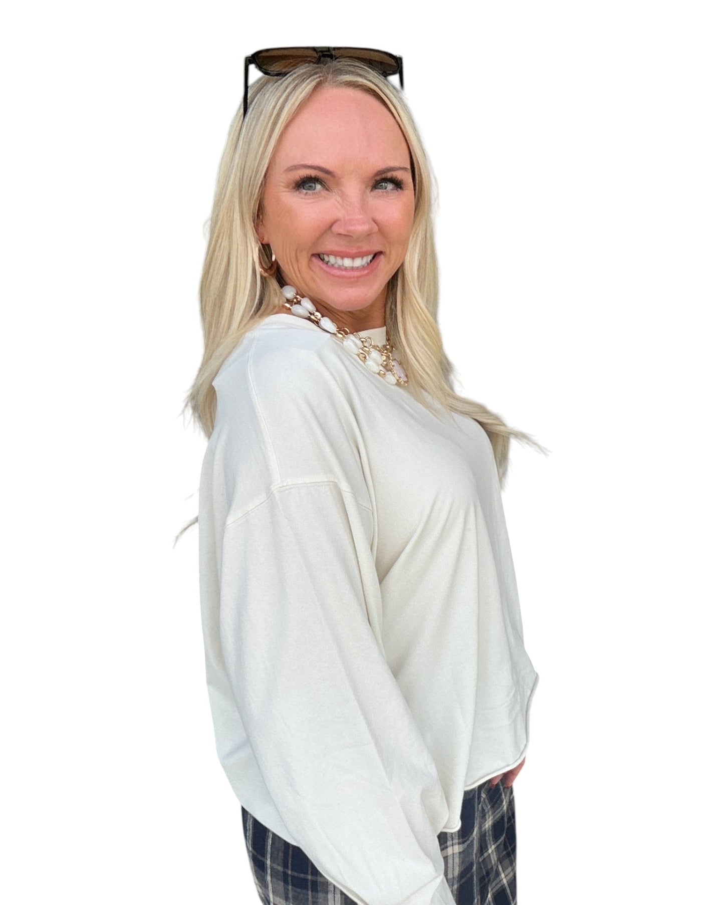 Easy Does It Long Sleeve - Cream