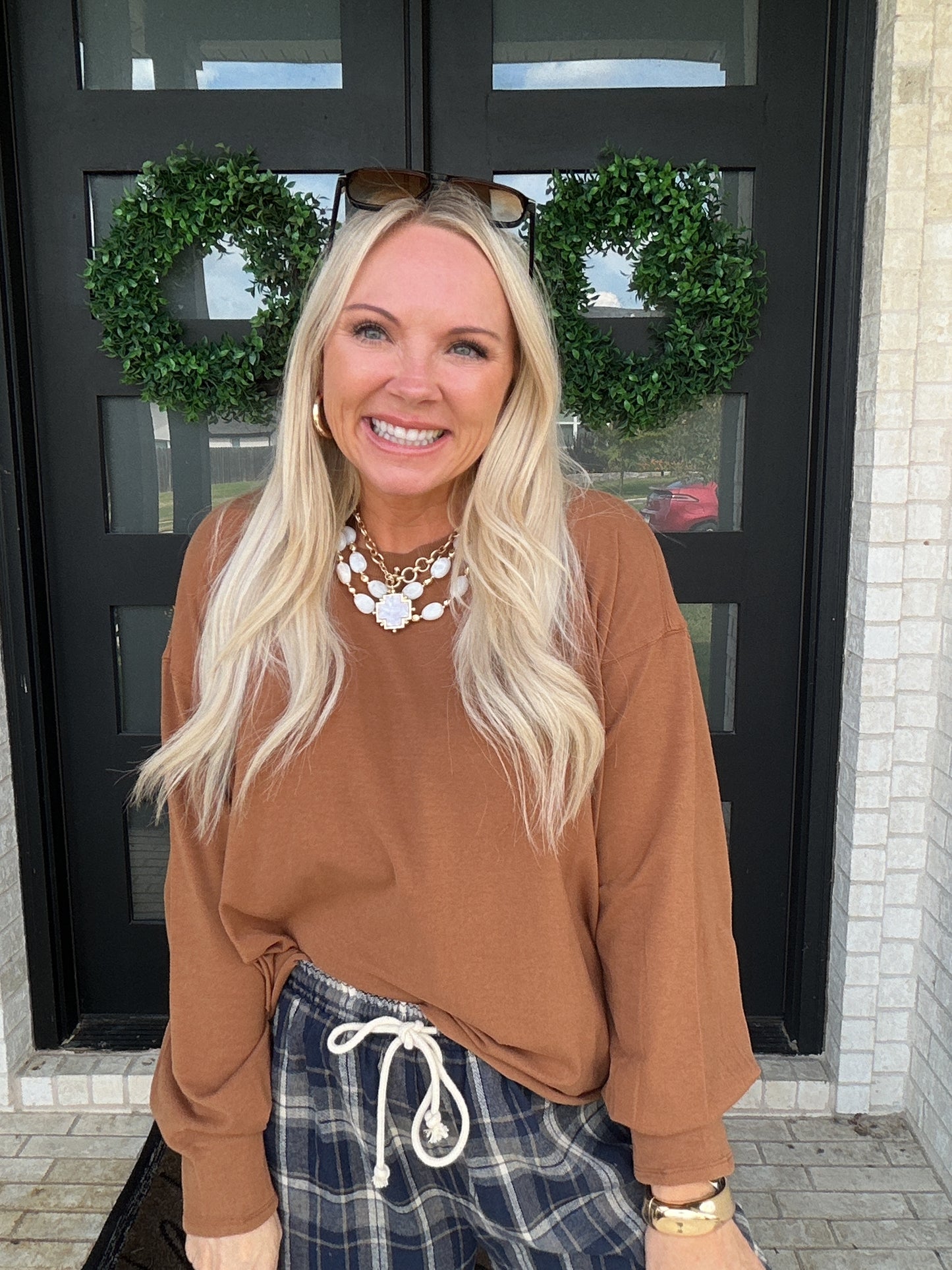 Easy Does It Long Sleeve - Rust