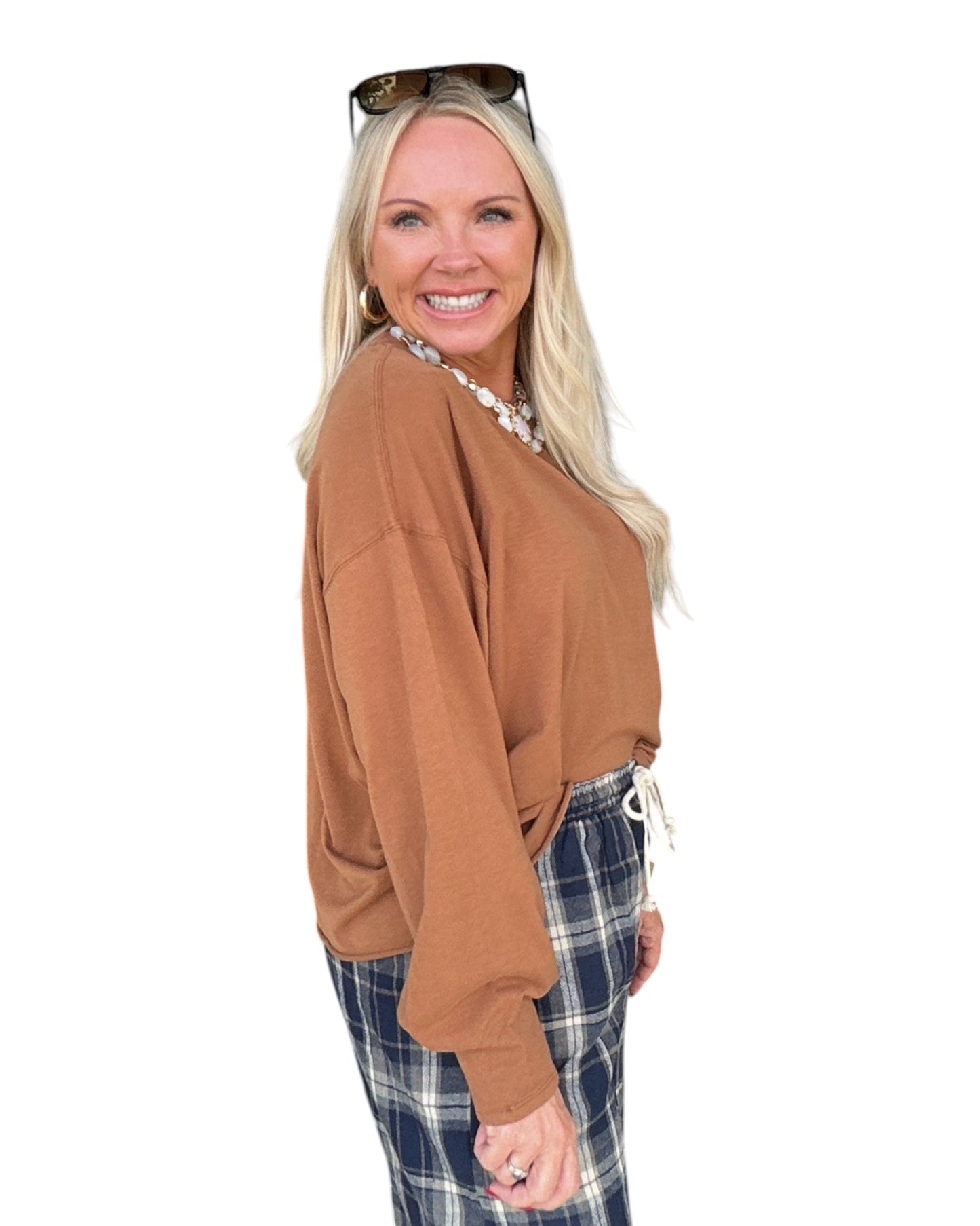 Easy Does It Long Sleeve - Rust