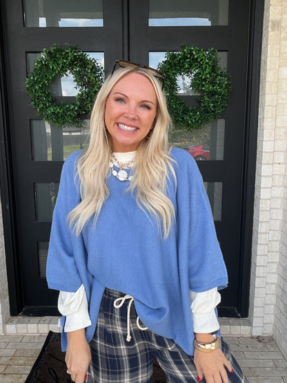 Free & Easy Knit Top - Blue