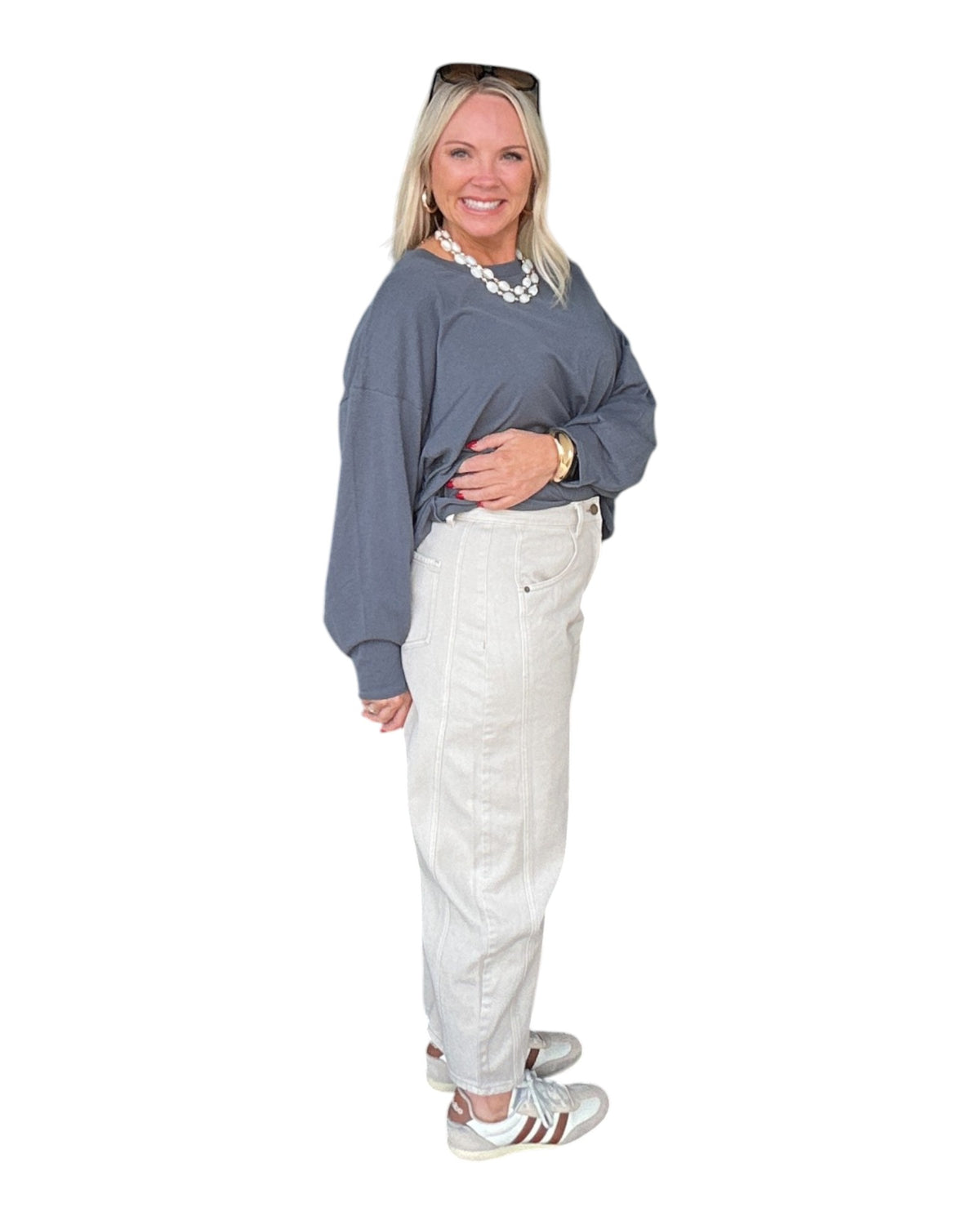 Off the Curve Barrel Jeans