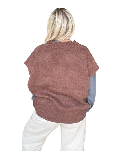 On the Button Cardigan - Brown