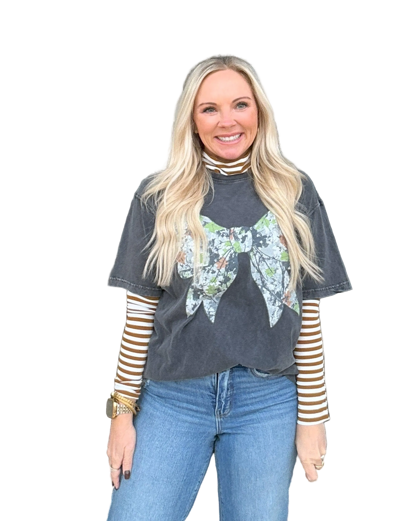 Camo Ribbon Bow Graphic