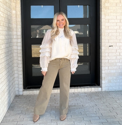Lace & Grace Blouse - Cream