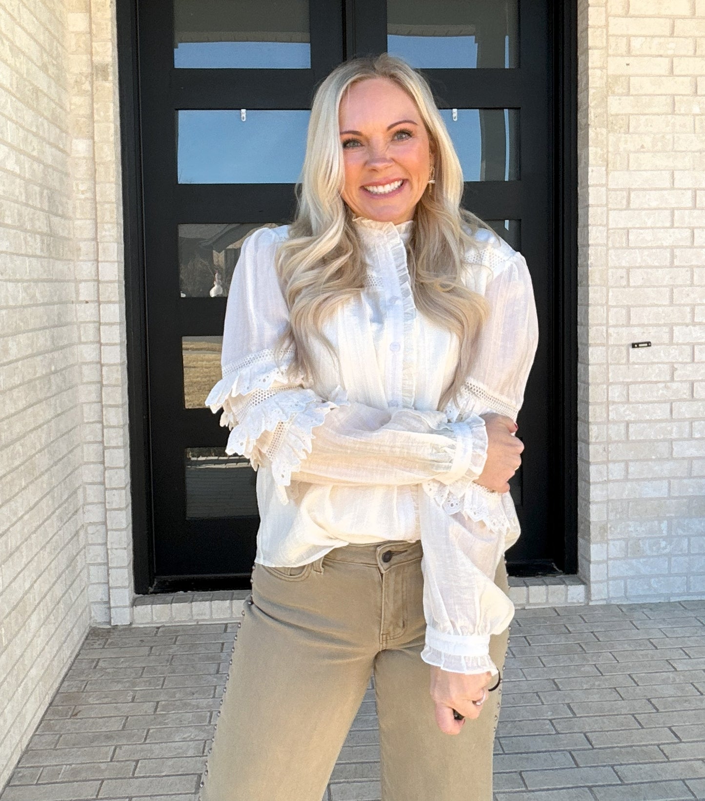 Lace & Grace Blouse - Cream