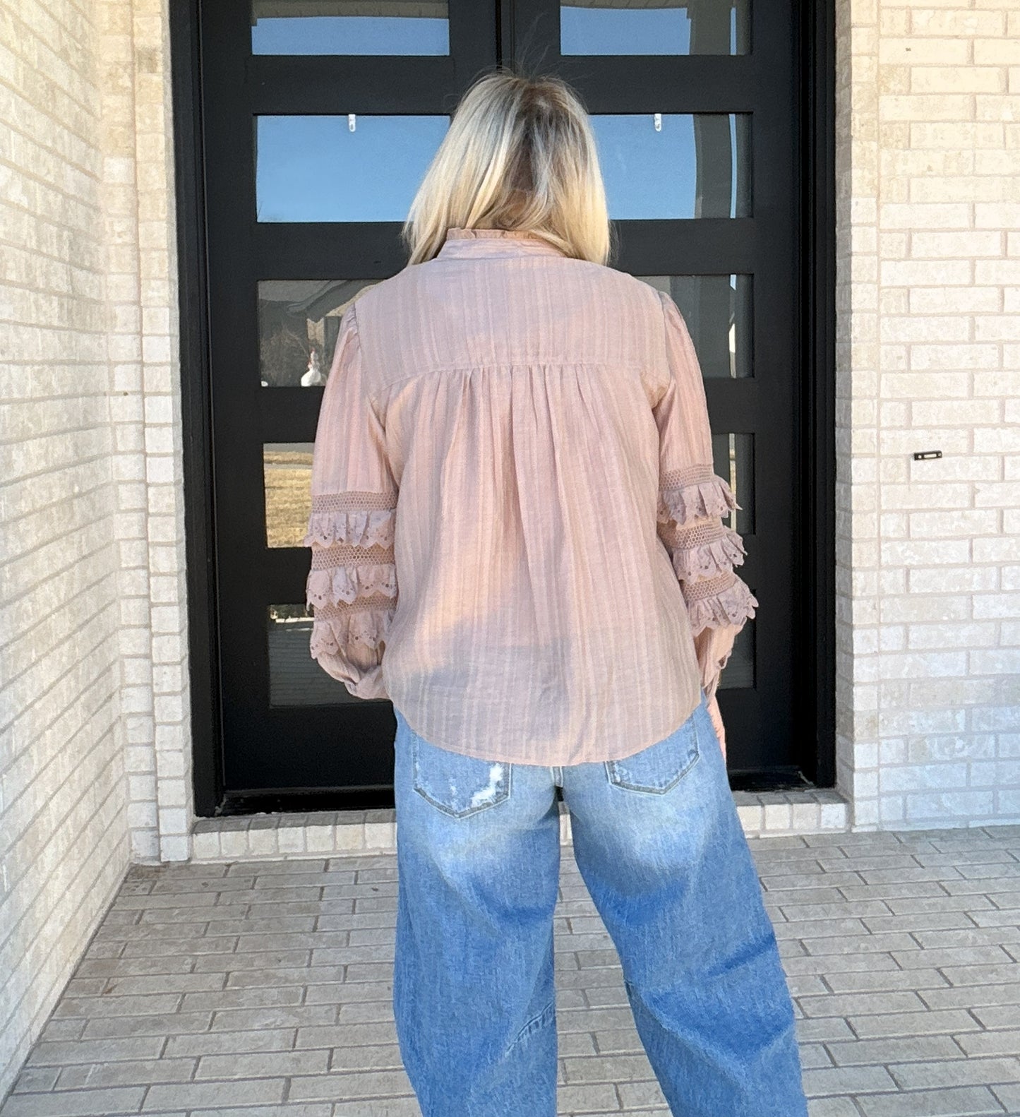 Lace & Grace Blouse - Brown