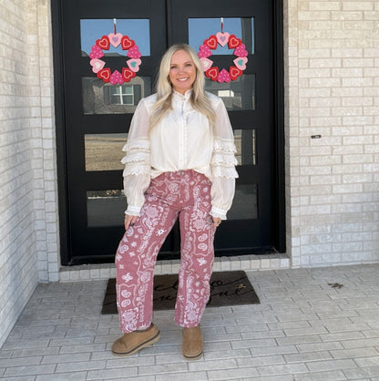 Bandana Barrel Jean