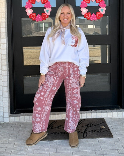 Bandana Barrel Jean