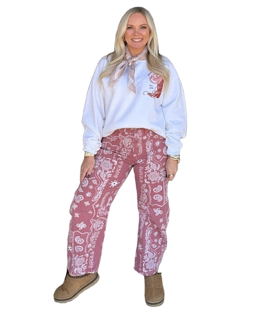 Bandana Barrel Jean