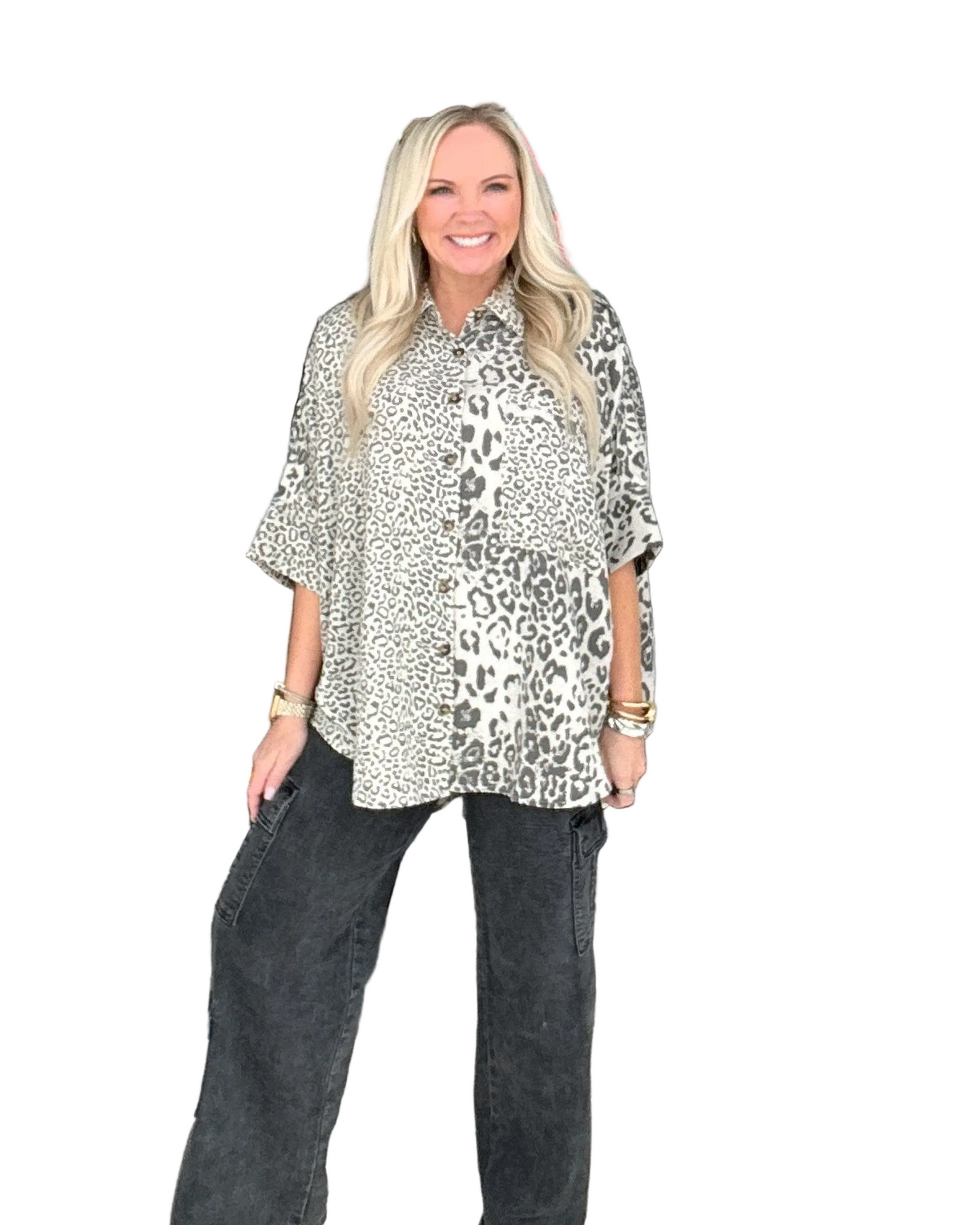 Refined Leopard Button Down