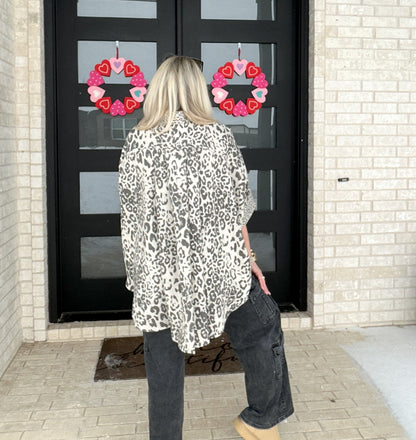 Refined Leopard Button Down