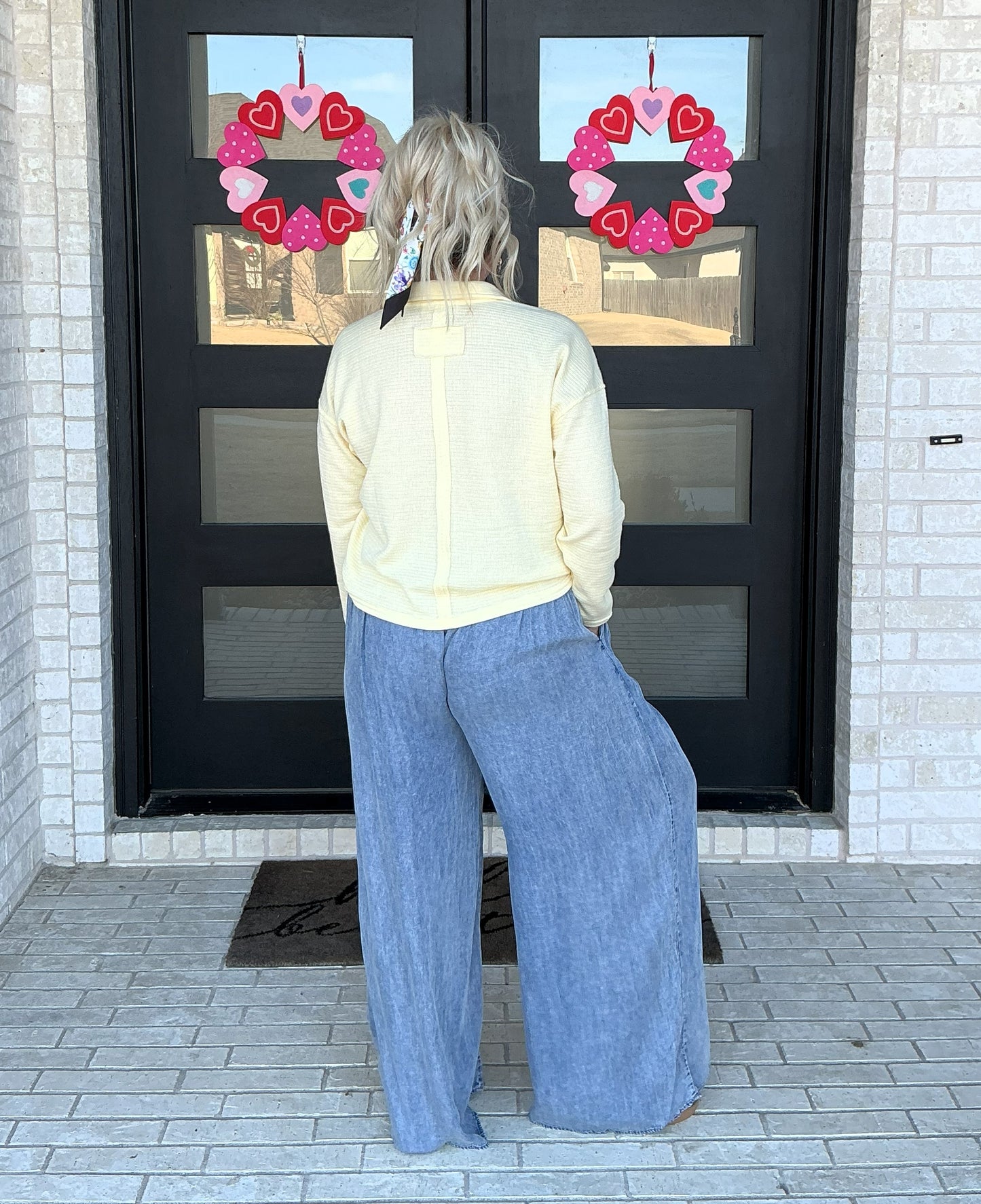 Tencel Wide Leg Denim Pants