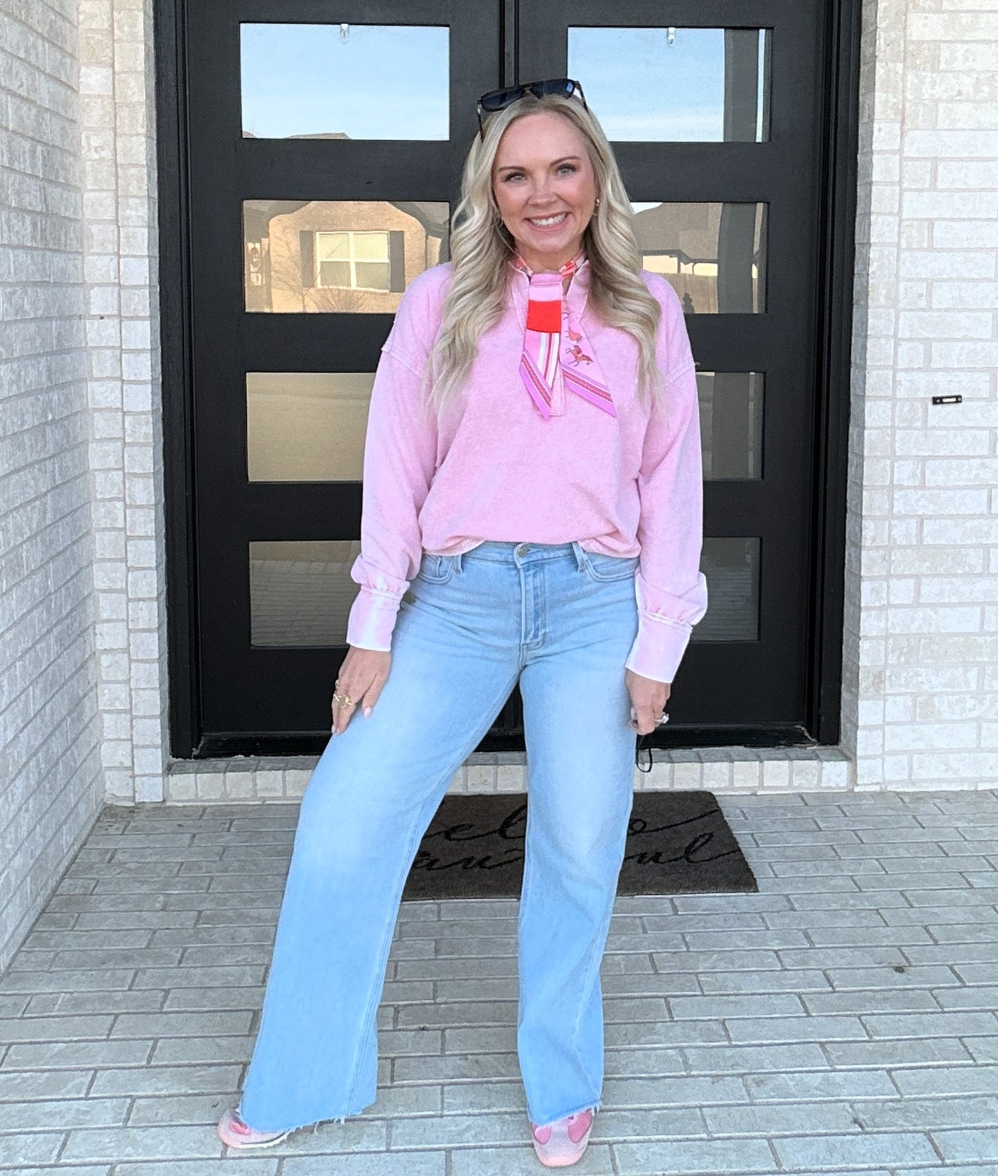 Soft Blush Long Sleeve Top