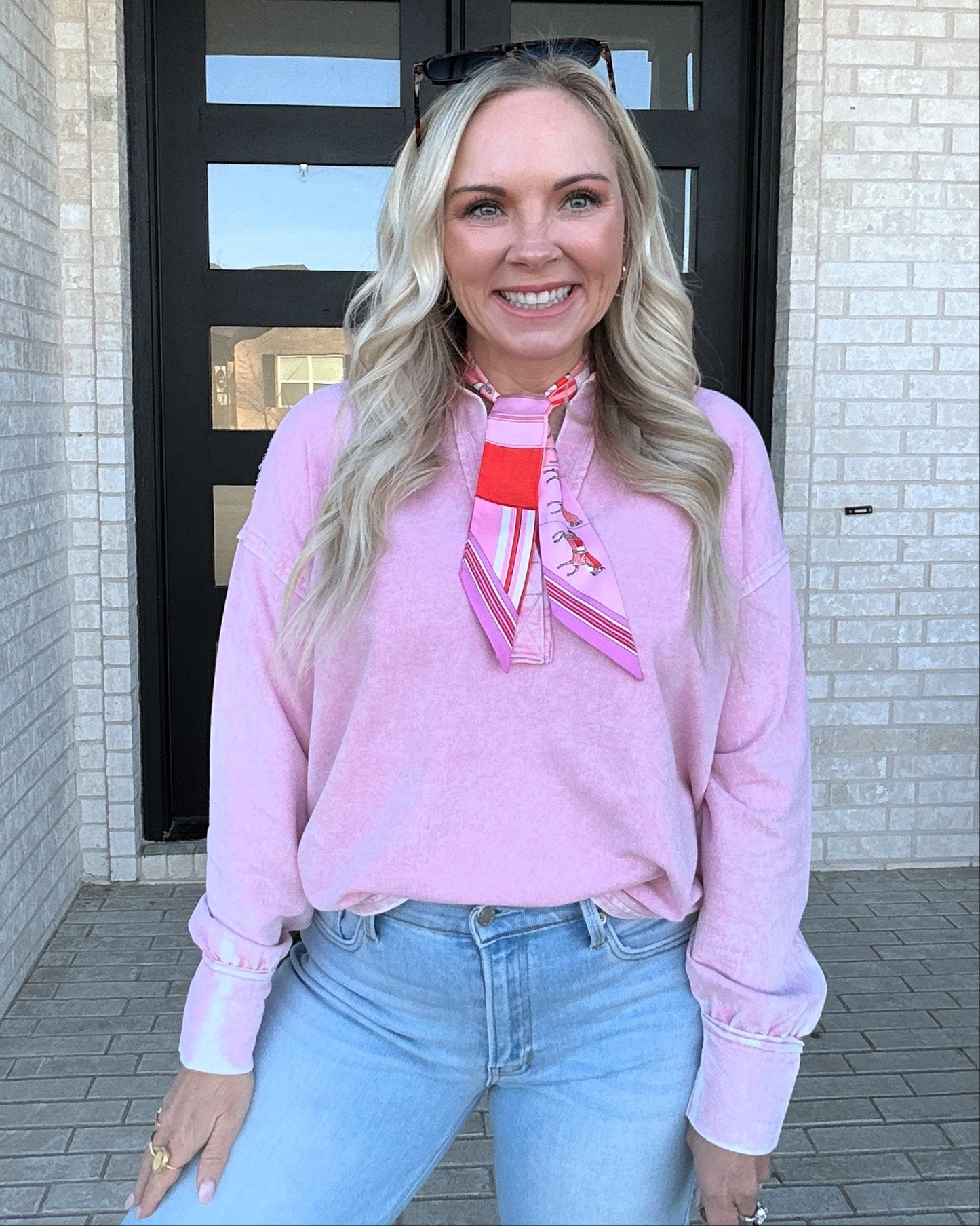 Soft Blush Long Sleeve Top