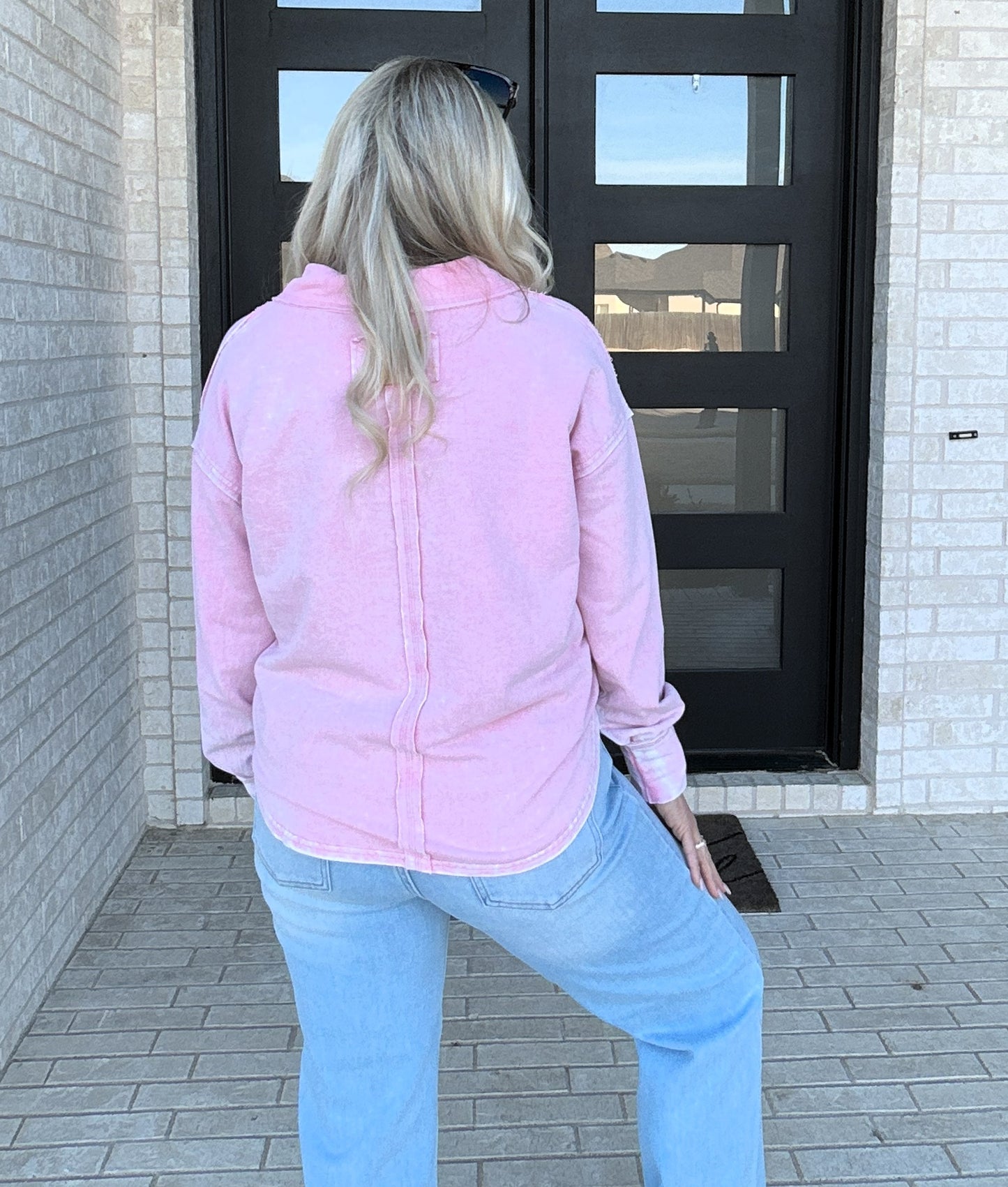 Soft Blush Long Sleeve Top