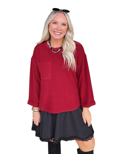 Morgan Lightweight Sweater - Burgundy