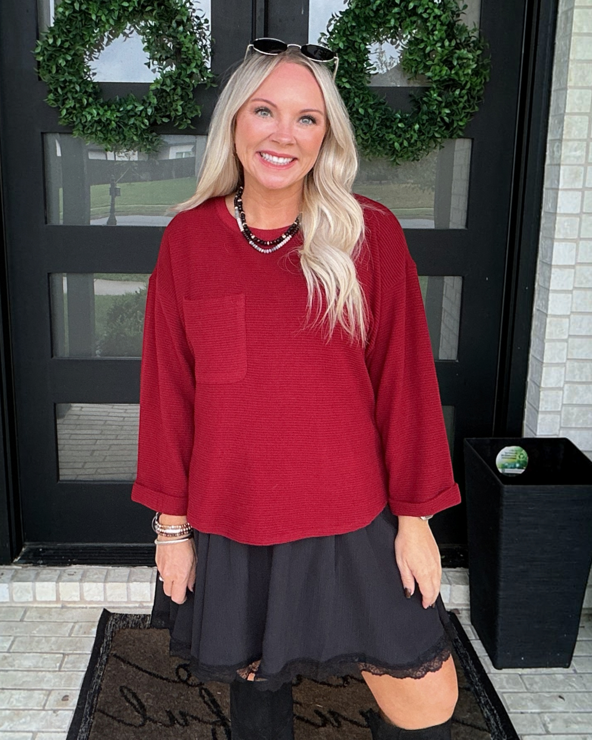 Morgan Lightweight Sweater - Burgundy