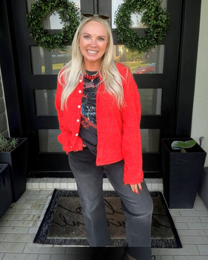 Monroe Cardigan - Red