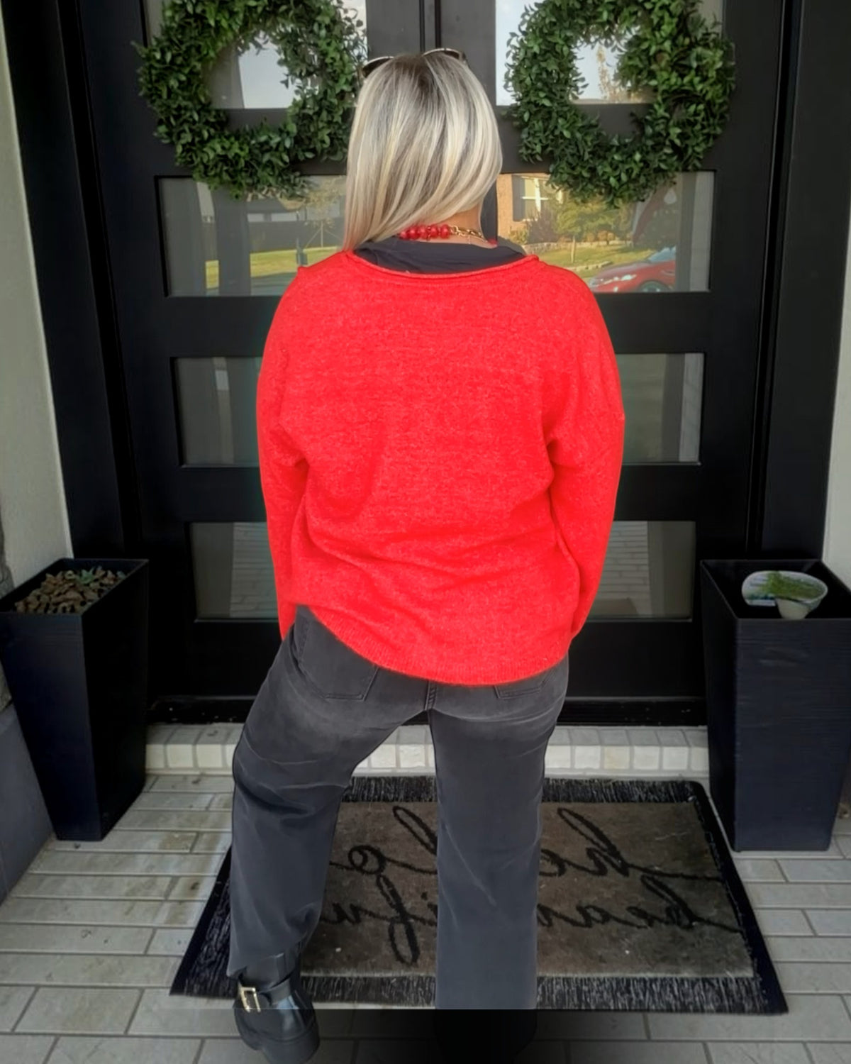 Monroe Cardigan - Red