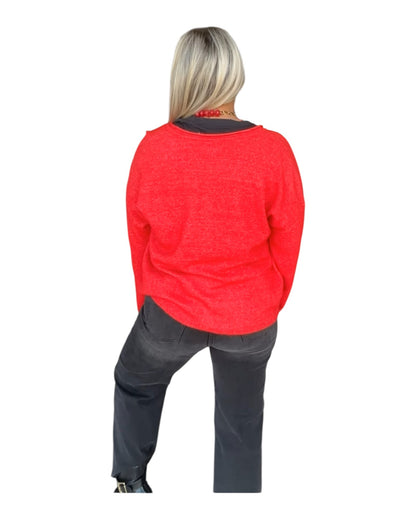 Monroe Cardigan - Red