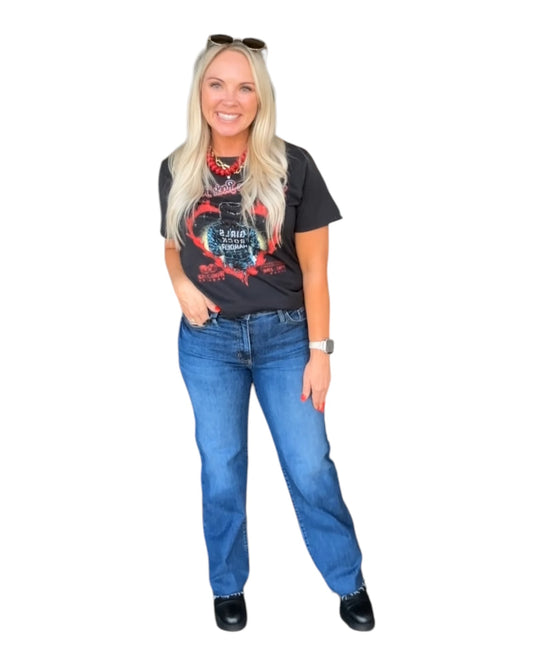 Make the Cut High Rise Straight Leg Jeans