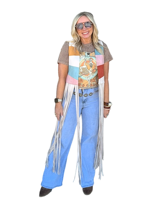 Desert Horizon Fringe Vest
