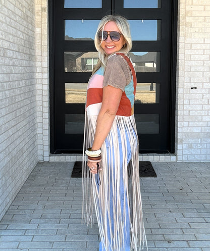 Desert Horizon Fringe Vest