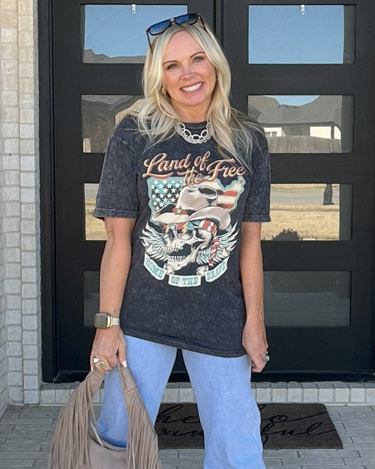 Land of the Free Mineral Graphic Tee