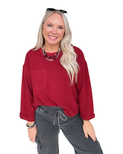 Morgan Lightweight Sweater - Burgundy