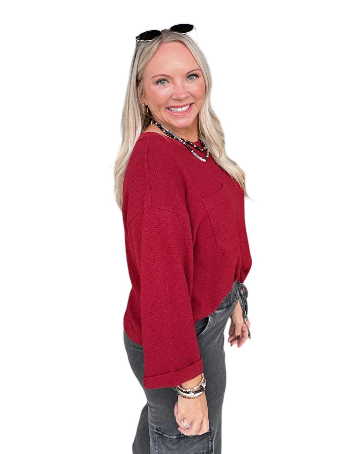 Morgan Lightweight Sweater - Burgundy