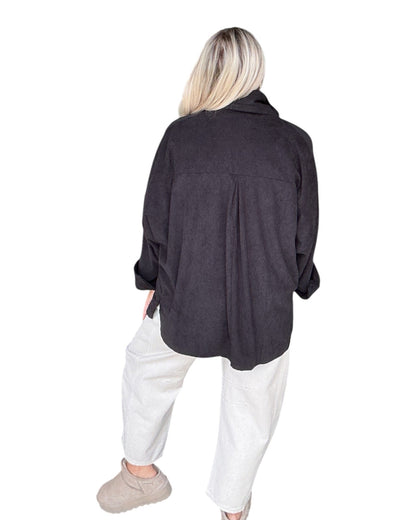 Onyx Corduroy Button Down