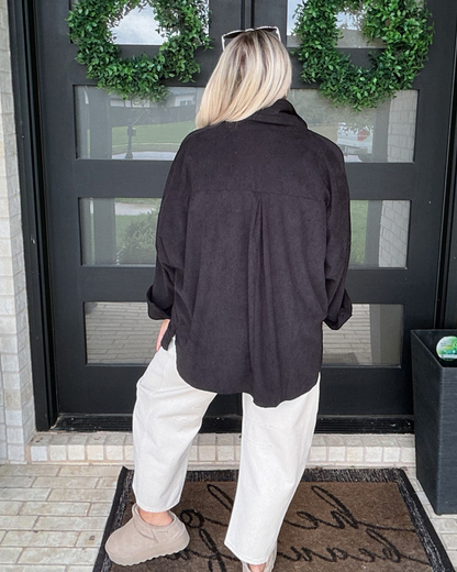 Onyx Corduroy Button Down