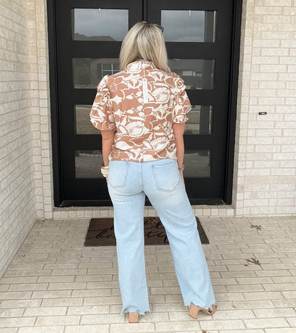 Seaside Bloom Button Blouse