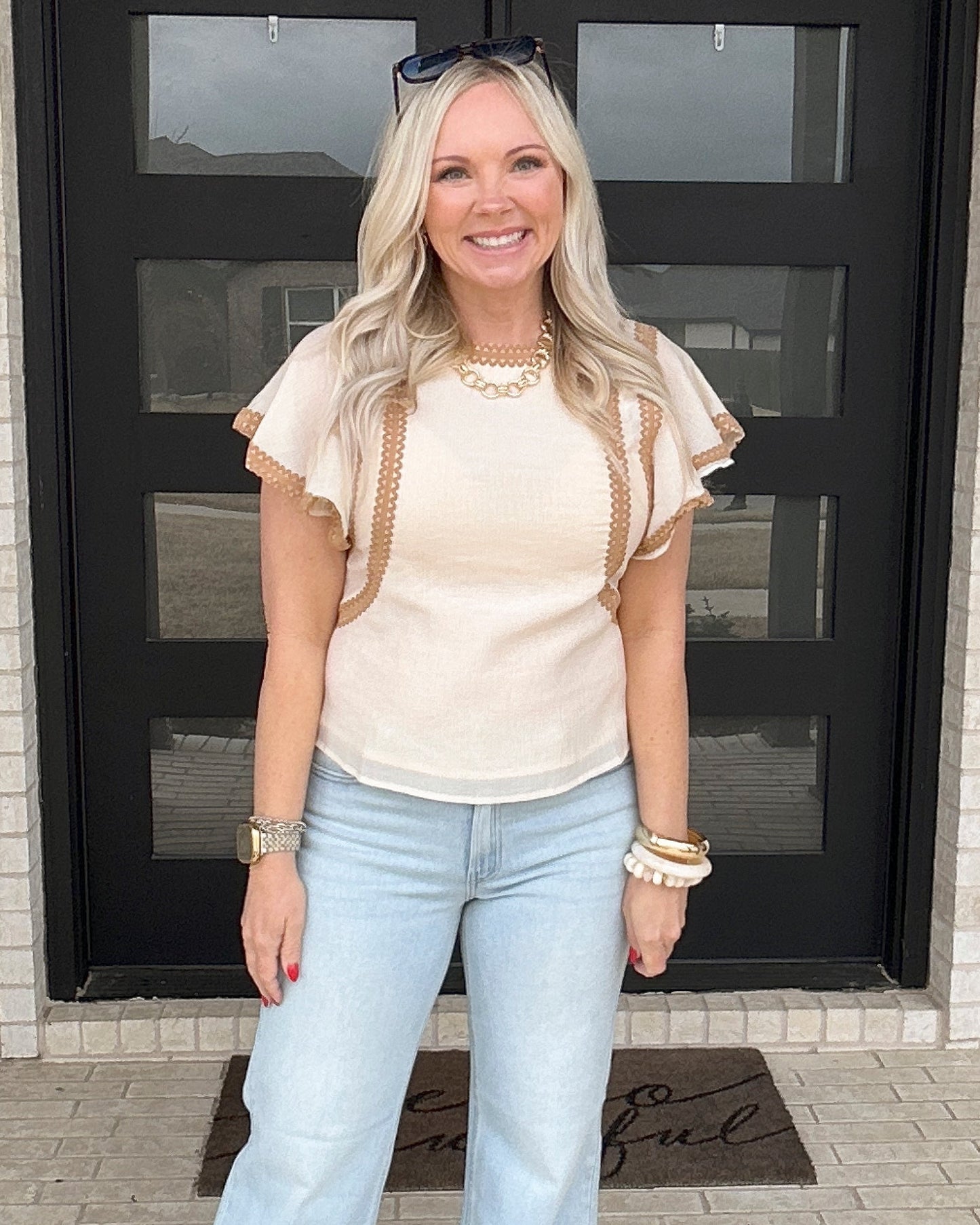 Golden Hour Trim Blouse