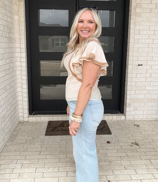 Golden Hour Trim Blouse