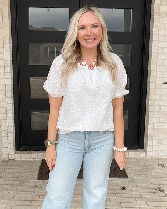 Seaside Embroidered Blouse