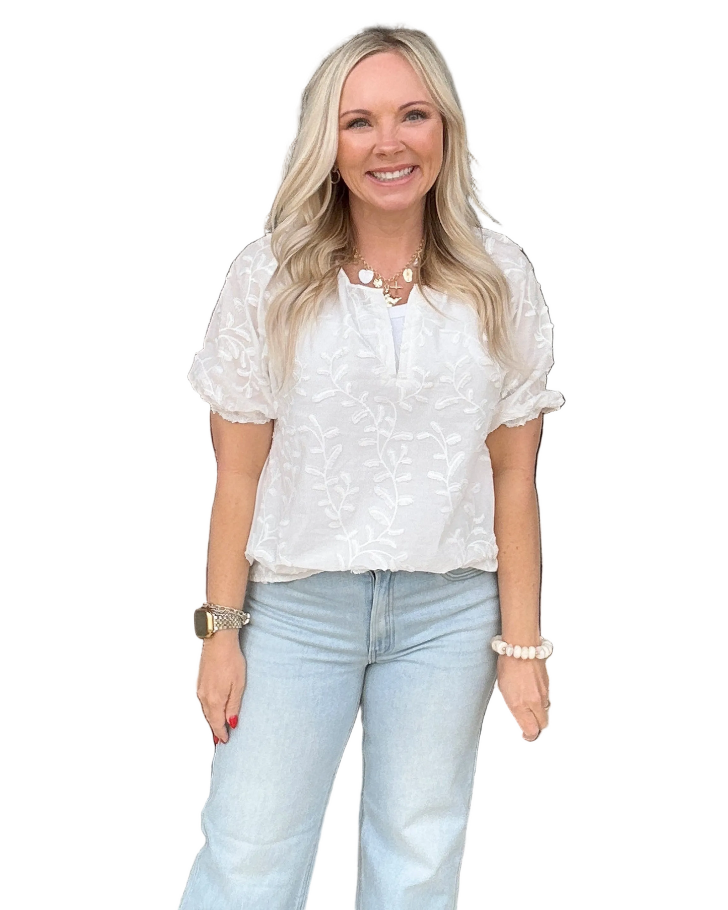 Seaside Embroidered Blouse